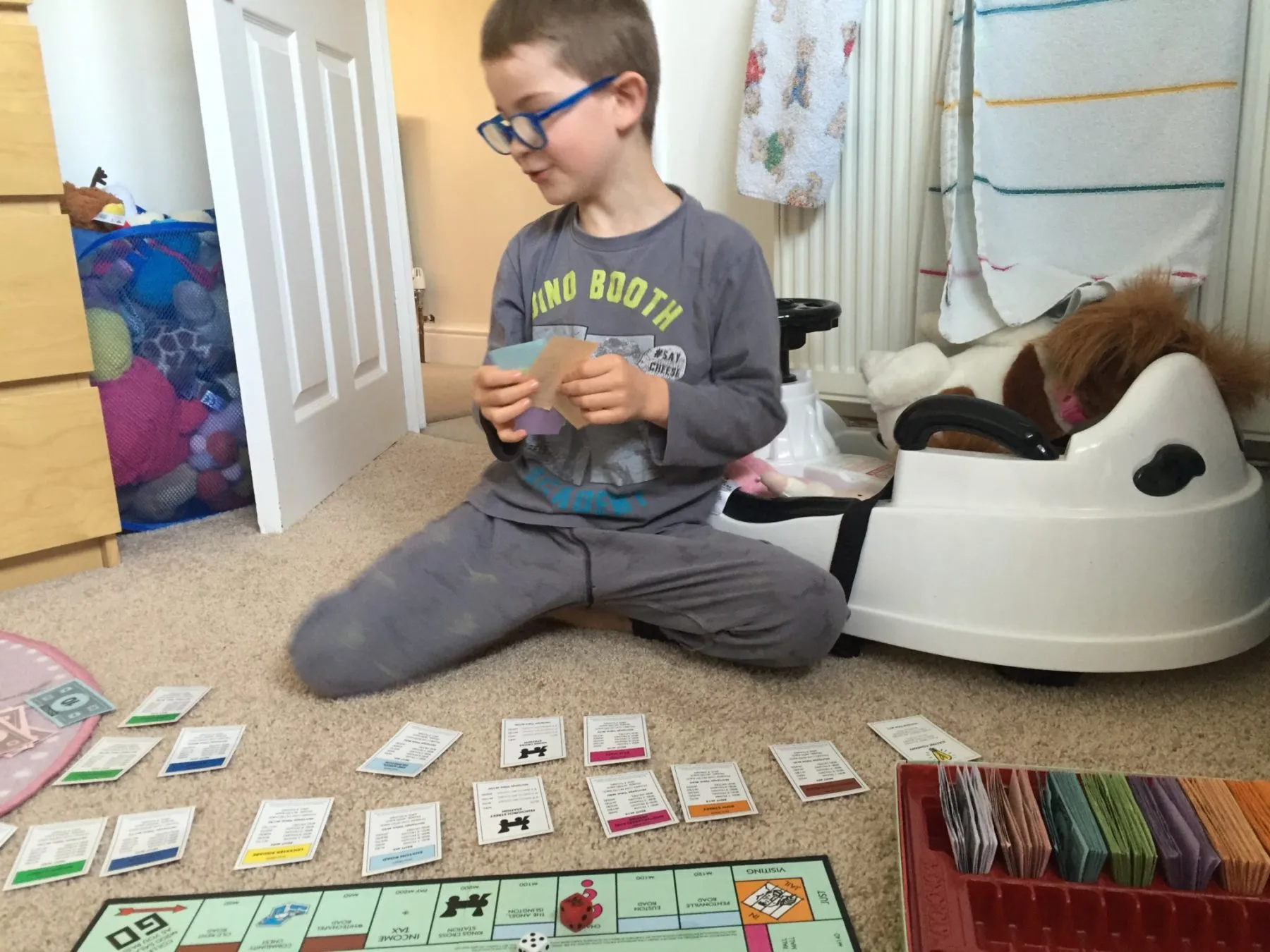 Early morning monopoly.